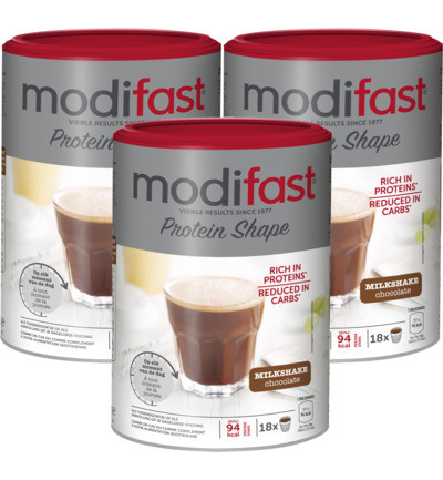 Modifast Protein Shape Milkshake Chocolade Trio 3x 540gr