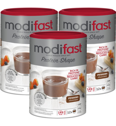 Modifast Protein Shape Pudding Chocolade Trio 3x 540gr