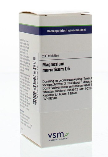VSM Magnesium muriaticum D6 (200 Tabletten)