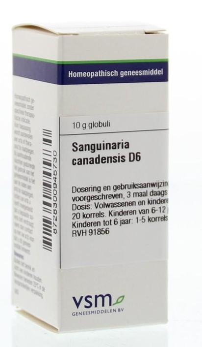 VSM Sanguinaria canadensis D6 (10 Gram)