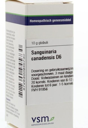 VSM Sanguinaria canadensis D6 (10 Gram)