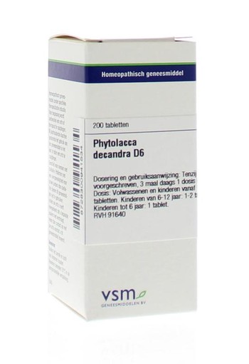 VSM Phytolacca decandra D6 (200 Tabletten)
