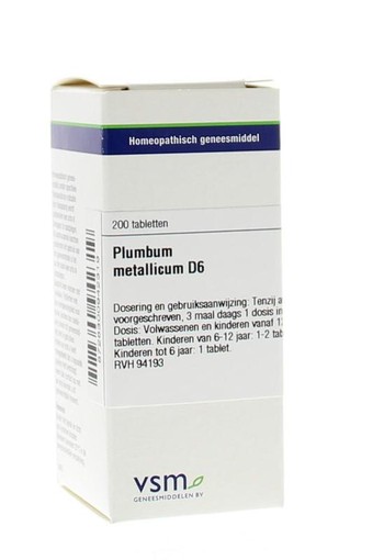 VSM Plumbum metallicum D6 (200 Tabletten)