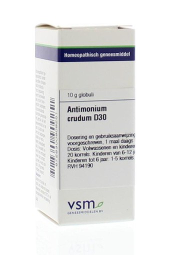 VSM Antimonium crudum D30 (10 Gram)