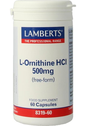 Lamberts L-Ornithine 500mg (60 Vegetarische capsules)