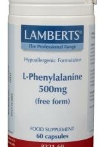 Lamberts L-Phenylalanine 500mg (60 Capsules)