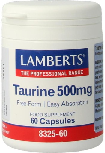 Lamberts Taurine 500mg (60 Vegetarische capsules)