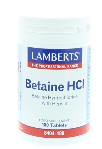 Lamberts Betaine HCL 324 mg / Pepsine 5 mg (180 Tabletten)