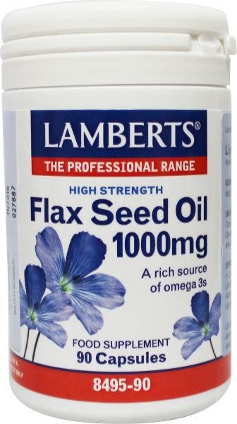 Lamberts Lijnzaadolie (flaxseed oil) 1000mg (90 Vegetarische capsules)