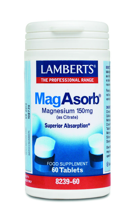 Lamberts MagAsorb (magnesium citraat) 150mg (60 Tabletten)