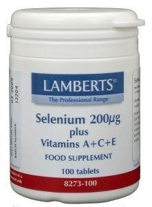 Lamberts Selenium 200mcg met vitamine A C E (100 Tabletten)
