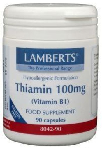 Lamberts Vitamine B1 100mg (thiamine) (90 Vegetarische capsules)