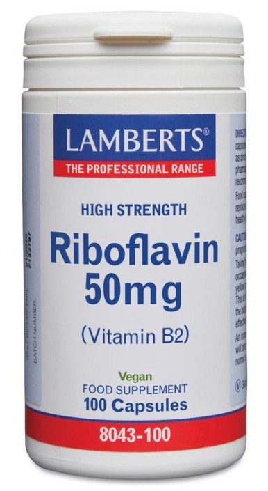 Lamberts Riboflavine 50mg (Vitamine B2) (100 Vegetarische capsules)