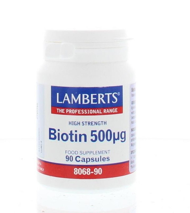 Lamberts Vitamine B8 500mcg (biotine) (90 Vegetarische capsules)