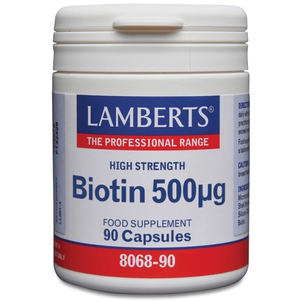 Lamberts Vitamine B8 500mcg (biotine) (90 Vegetarische capsules)