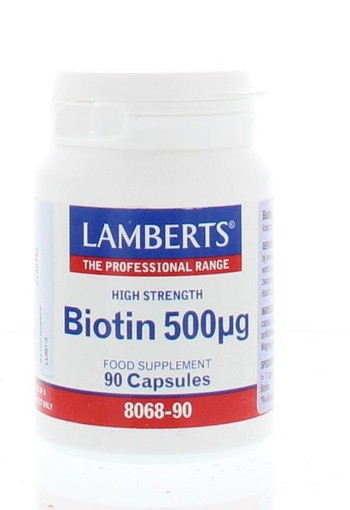 Lamberts Vitamine B8 500 mcg (biotine) (90 Vegetarische capsules)