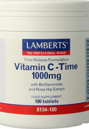 Lamberts Vitamine C 1000 Time release & bioflavonoiden (180 Tabletten)