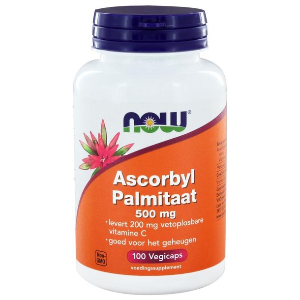 NOW Ascorbyl palmitaat 500 mg (100 Vegetarische capsules)