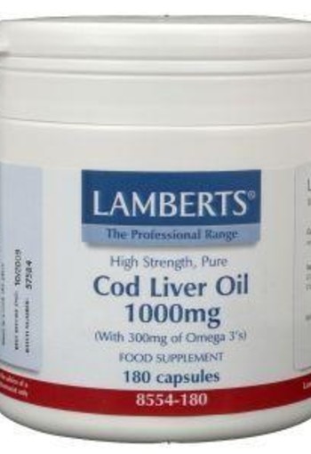 Lamberts Levertraan (cod liver oil) 1000 mg (180 Capsules)