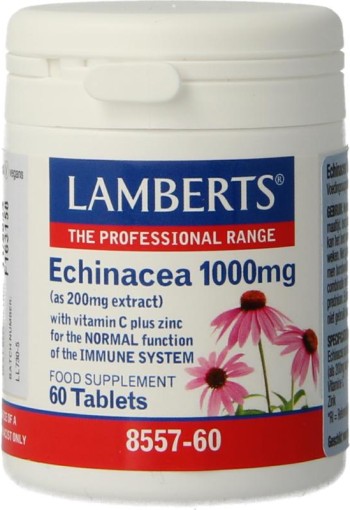 Lamberts Echinacea 1000 mg met zink en vitamine C (60 Tabletten)