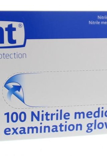 CMT Onderzoekshandschoen nitriel blauw poedervrij maat (100 Stuks)