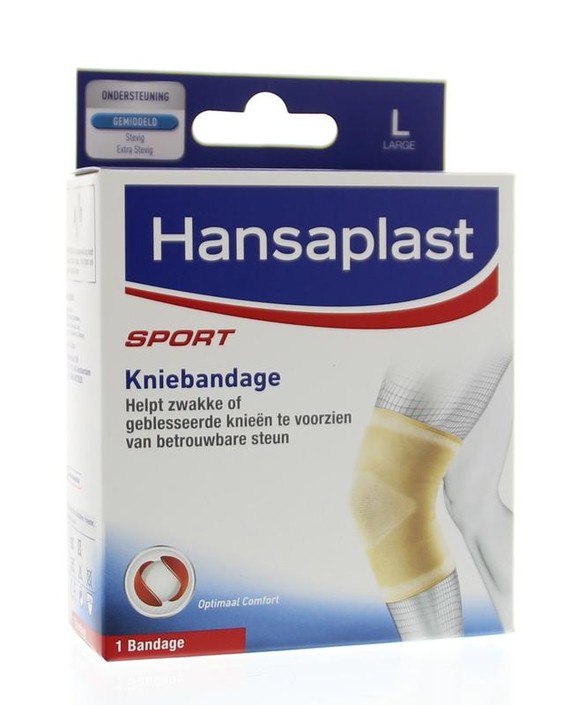 Hansaplast Sport kniebandage large (1 Stuks)