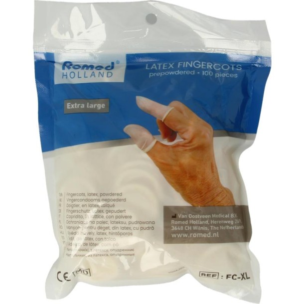 Romed Vingercondooms latex XL (100 Stuks)