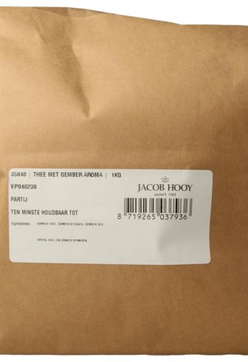 Jacob Hooy Thee met gember aroma (1 Kilogram)