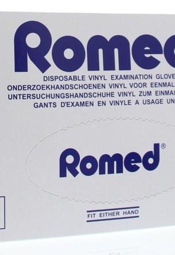 Romed Vinyl handschoen niet steriel gepoederd L (100 Stuks)