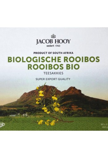 Jacob Hooy Rooibosthee sakkies bio (80 Zakjes)