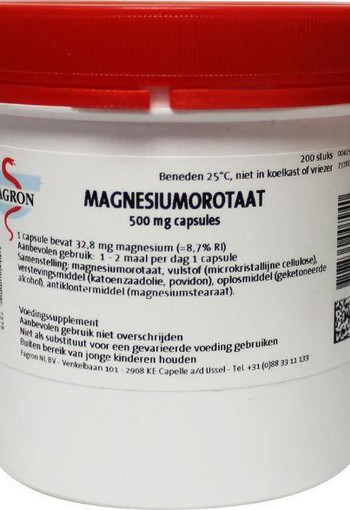 Fagron Magnesium orotaat 500 mg (200 Capsules)