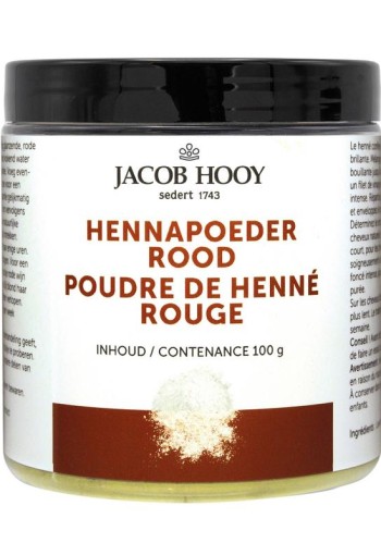 Jacob Hooy Hennapoeder rood potje (100 Gram)