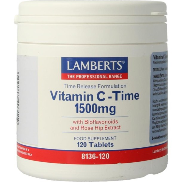 Lamberts Vitamine C 1500 Time release & bioflavonoiden (120 Tabletten)