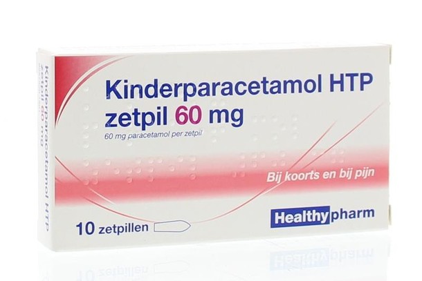 Healthypharm Paracetamol kind 60mg (10 Zetpillen)