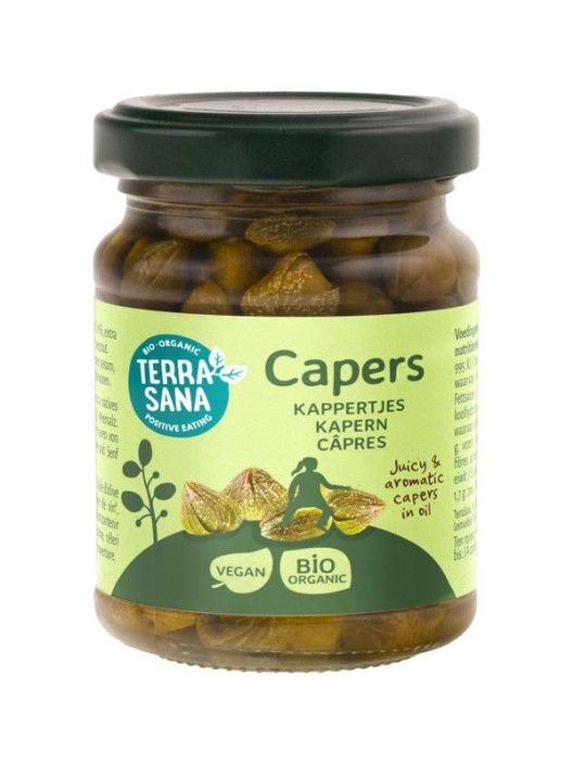 Terrasana Siciliaanse kappertjes in olijfolie bio (120 Gram)