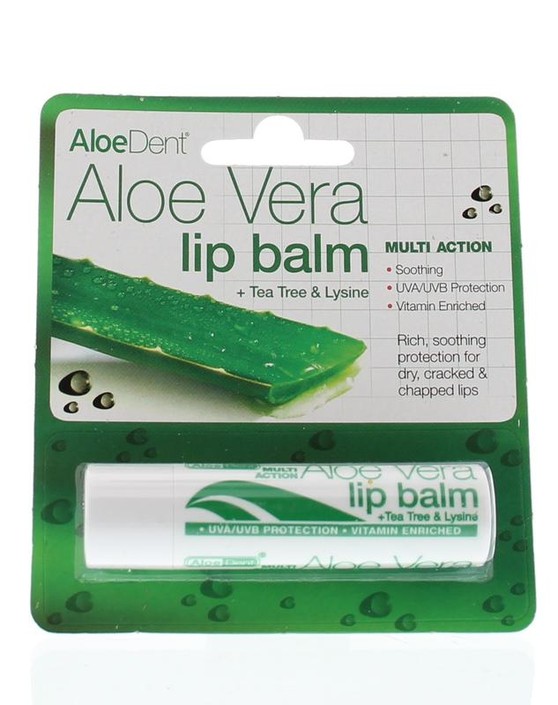 Optima Aloe dent aloe vera lippenbalsem stick (4 Gram)