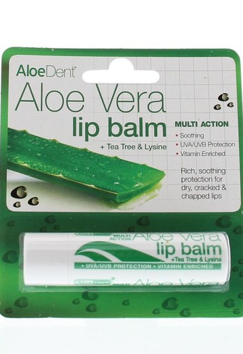 Optima Aloe dent aloe vera lippenbalsem stick (4 Gram)