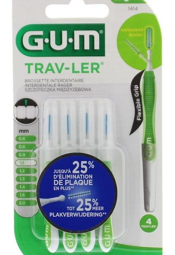 GUM Trav-ler rager 1.1mm (groen) (4 Stuks)