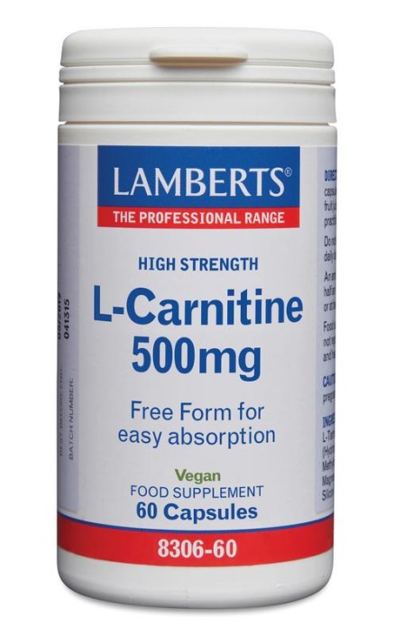 Lamberts L-Carnitine 500mg (60 Vegetarische capsules)