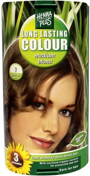 Henna Plus Long lasting colour 7 medium blond (100 Milliliter)