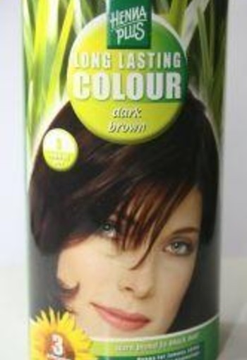 Henna Plus Long lasting colour 3 dark brown (100 Milliliter)