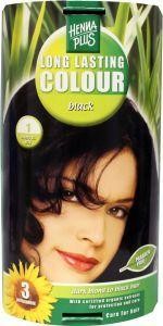 Henna Plus Long lasting colour 1 black (100 Milliliter)