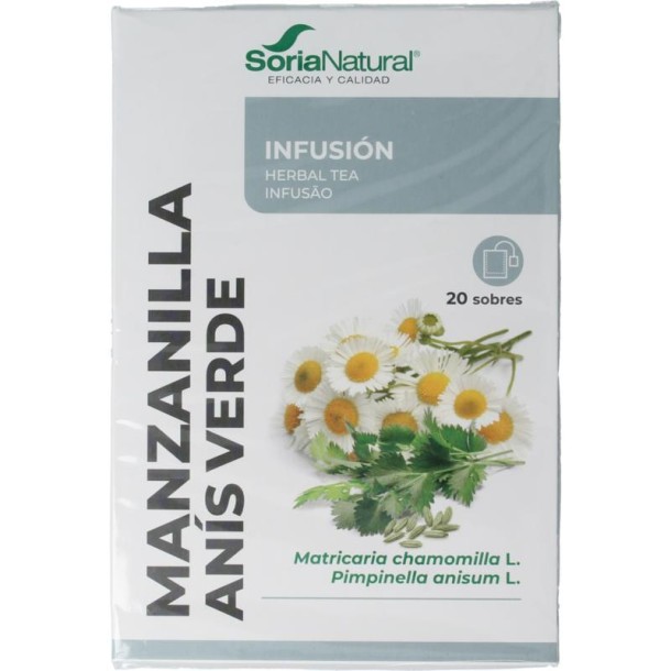 Soria Natural Manzanilla anis infusie (20 Zakjes)