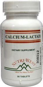 Nutri West Calcium lactate (90 Stuks)