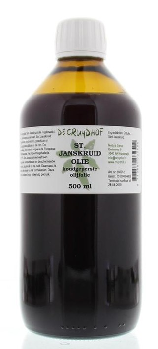 Cruydhof Sint Janskruid olie met olijfolie (500 Milliliter)