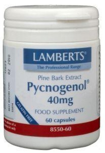 Lamberts Pijnboombast extract (Pycnogenol 40mg) (60 Vegetarische capsules)