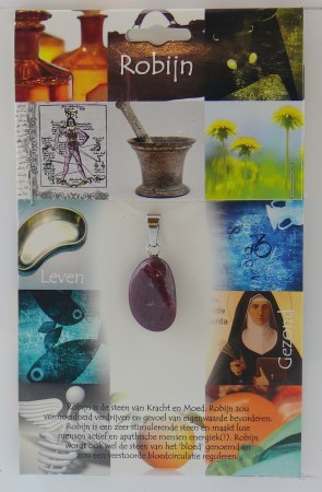 Steengoed Hanger gezondheidssteen robijn (1 Stuks)