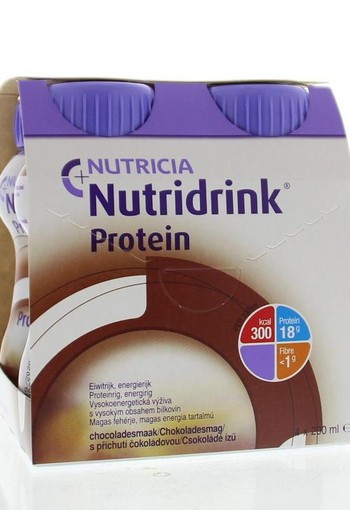 Nutridrink Protein chocolade 200ml (4 Stuks)