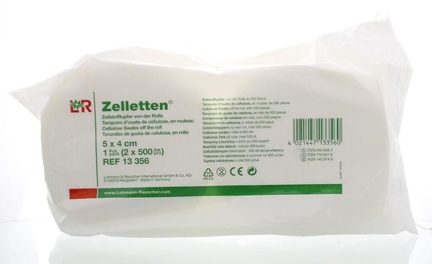 Lohmann & Rauscher Celstof deppers 5 x 4cm zelletten (1000 Stuks)