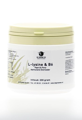 Groene Os L-Lysine en Vitamine B6 paard/pony (200 Gram)